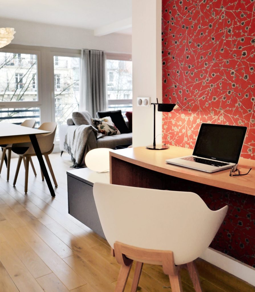 Projet d’architecture intérieure à Paris 20ᵉ – Aménagement d’un pied-à-terre moderne