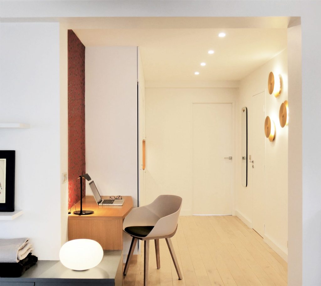Projet d’architecture intérieure à Paris 20ᵉ – Aménagement d’un pied-à-terre moderne